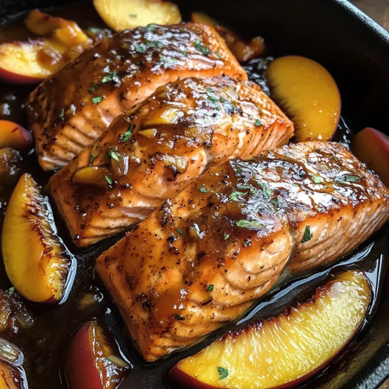 Bourbon Peach Roasted Salmon