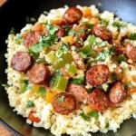 Cajun Sausage Cauliflower Rice (Keto & Low Carb)