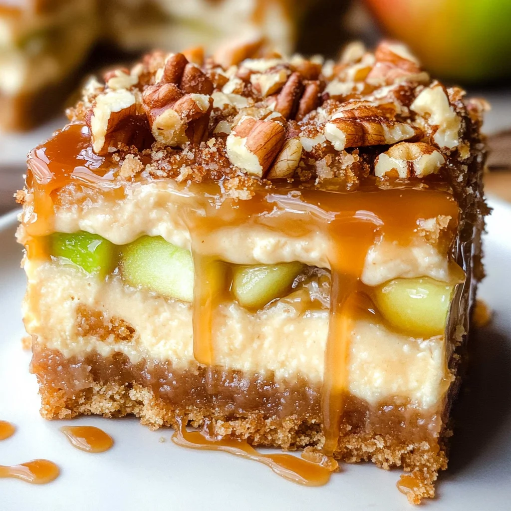 Caramel Apple Cheesecake Bars