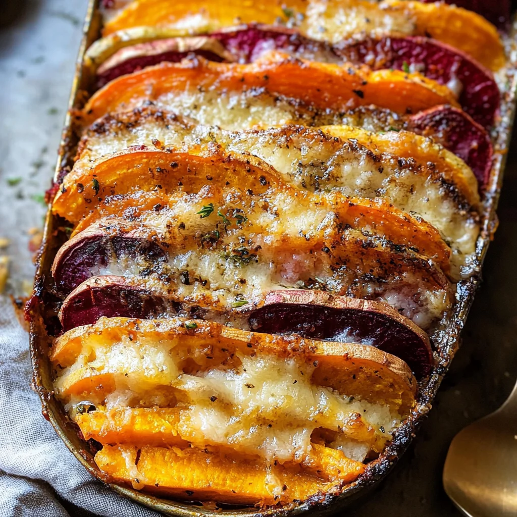 Cheesy Root Vegetable Gratin