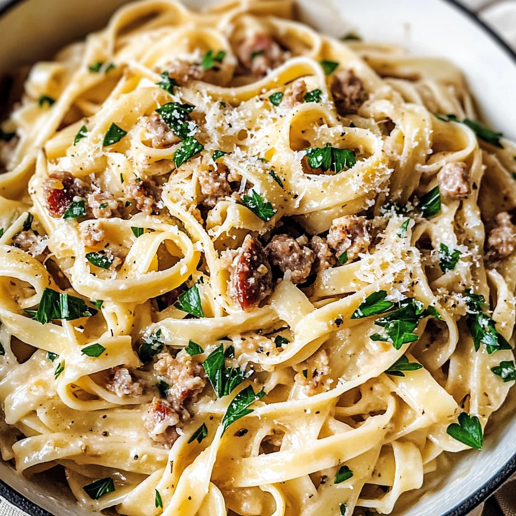 Creamy Italian Sausage Fettuccine: A Deliciously Rich Pasta Recipe