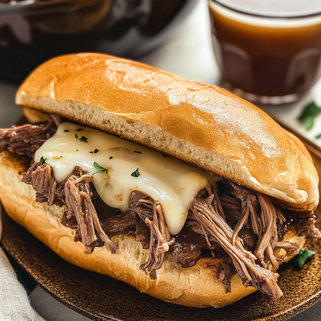 Crock Pot French Dip Sandwiches