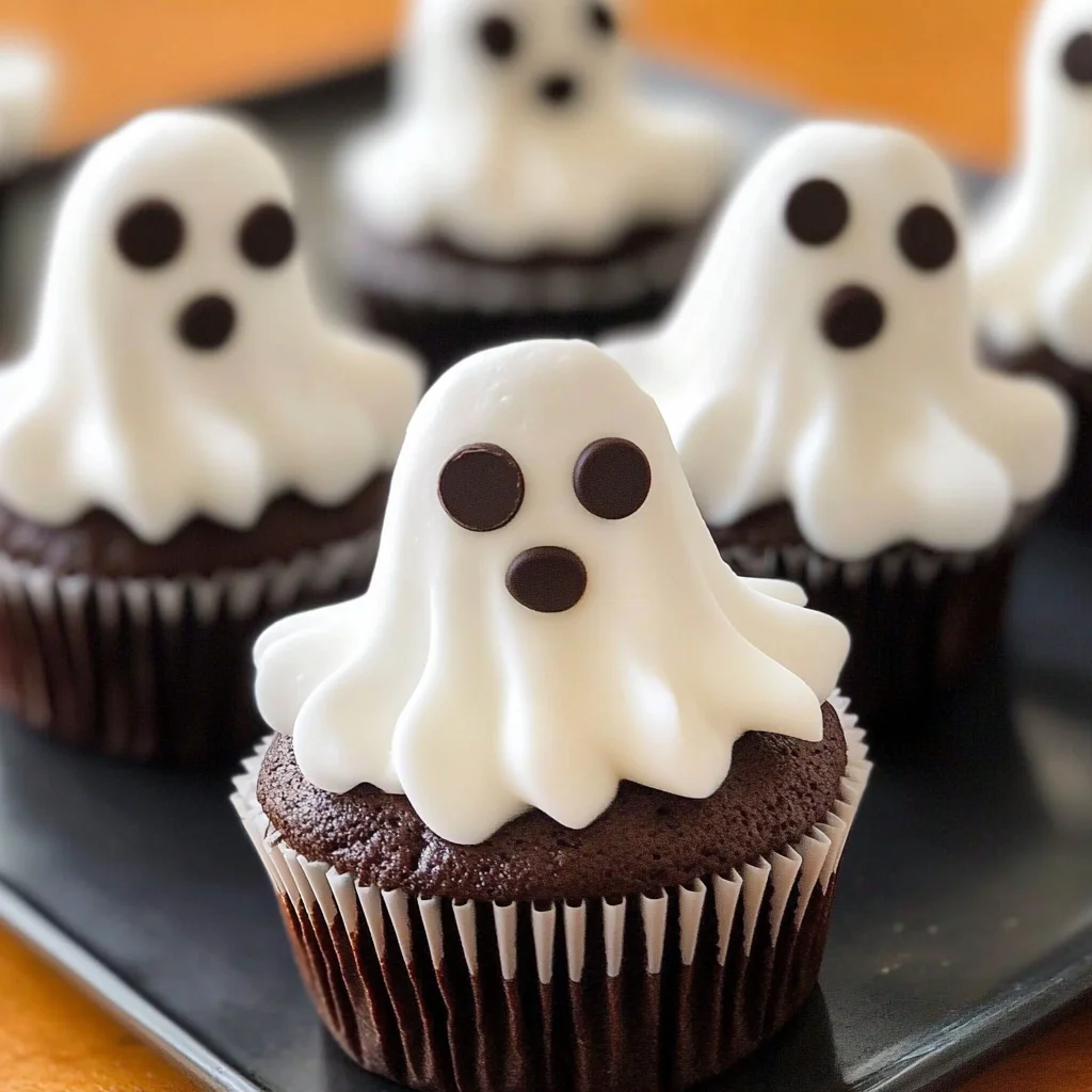 Marshmallow Ghost Cupcakes
