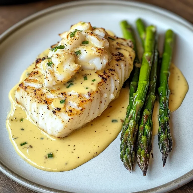 Quick Halibut Oscar