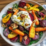 Roasted Beets and Carrots Salad with Burrata