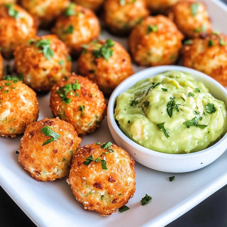 Salmon Balls with Creamy Avocado Sauce