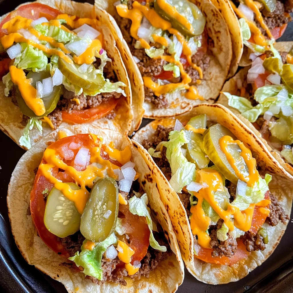 Smashed Cheeseburger Tacos