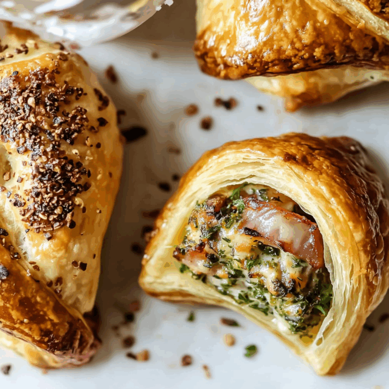 Herb and Cheese Stuffed Puff Pastry Bites